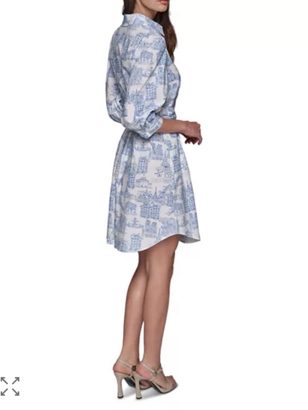 Karl Lagerfeld Paris Toile
Sketch Belted Shirt Dress Size 14 - Picture 2 of 15
